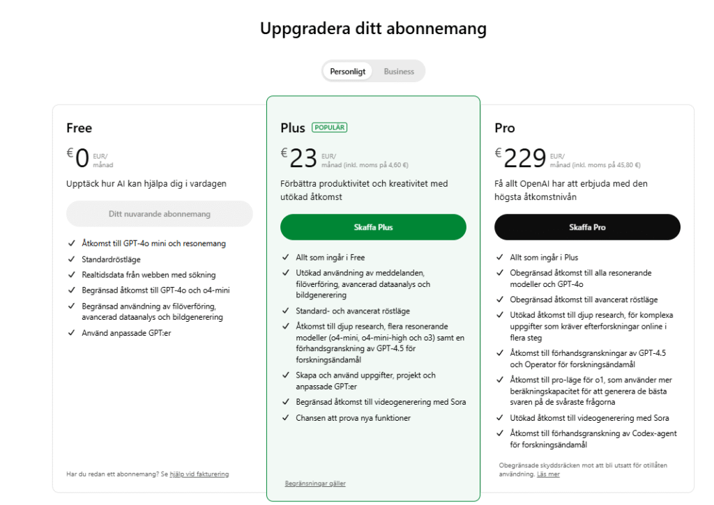 Codex prisplan
