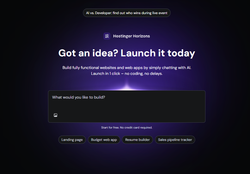 Hostinger Horizons